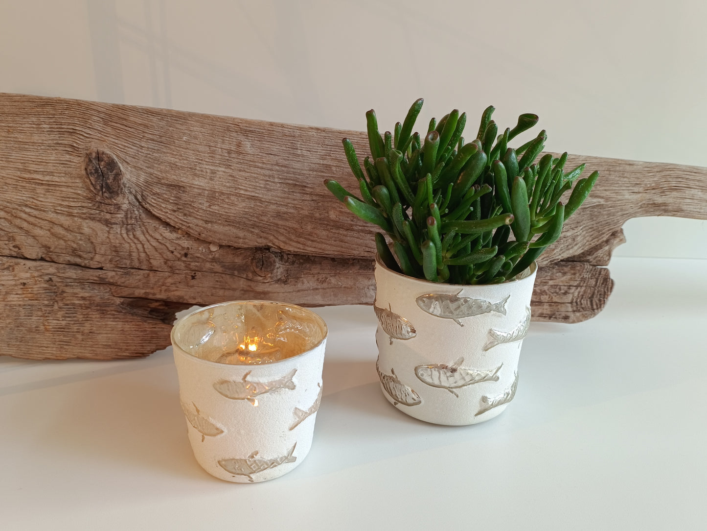 Windlicht Silver Fish