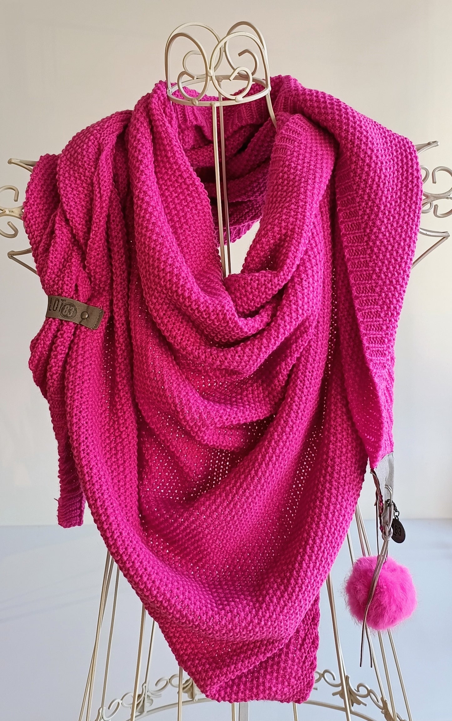 Schal Lot 83 schwarz und pink