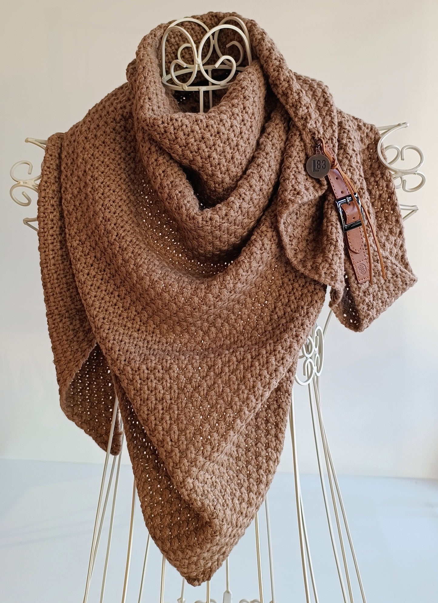 Schal Lot 83 currygelb und braun