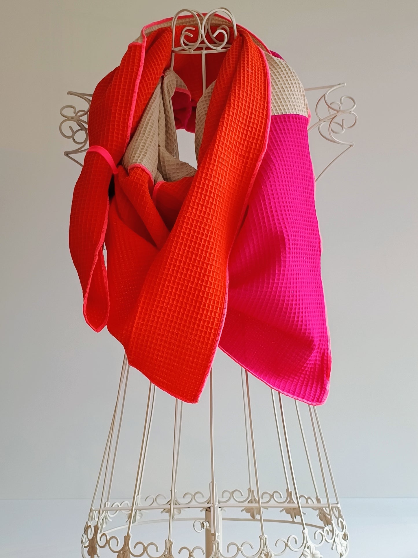 Schal Lot83 pink/creme/orange
