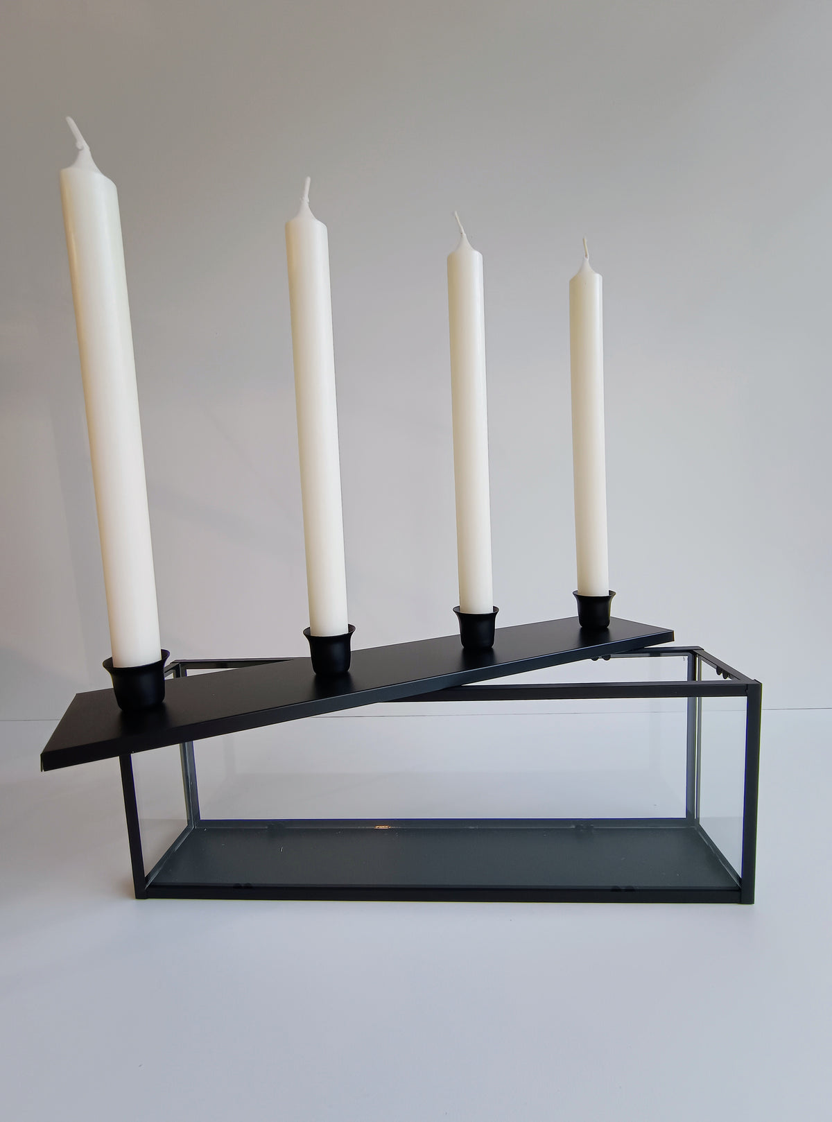 Adventskerzenhalter aus Glas