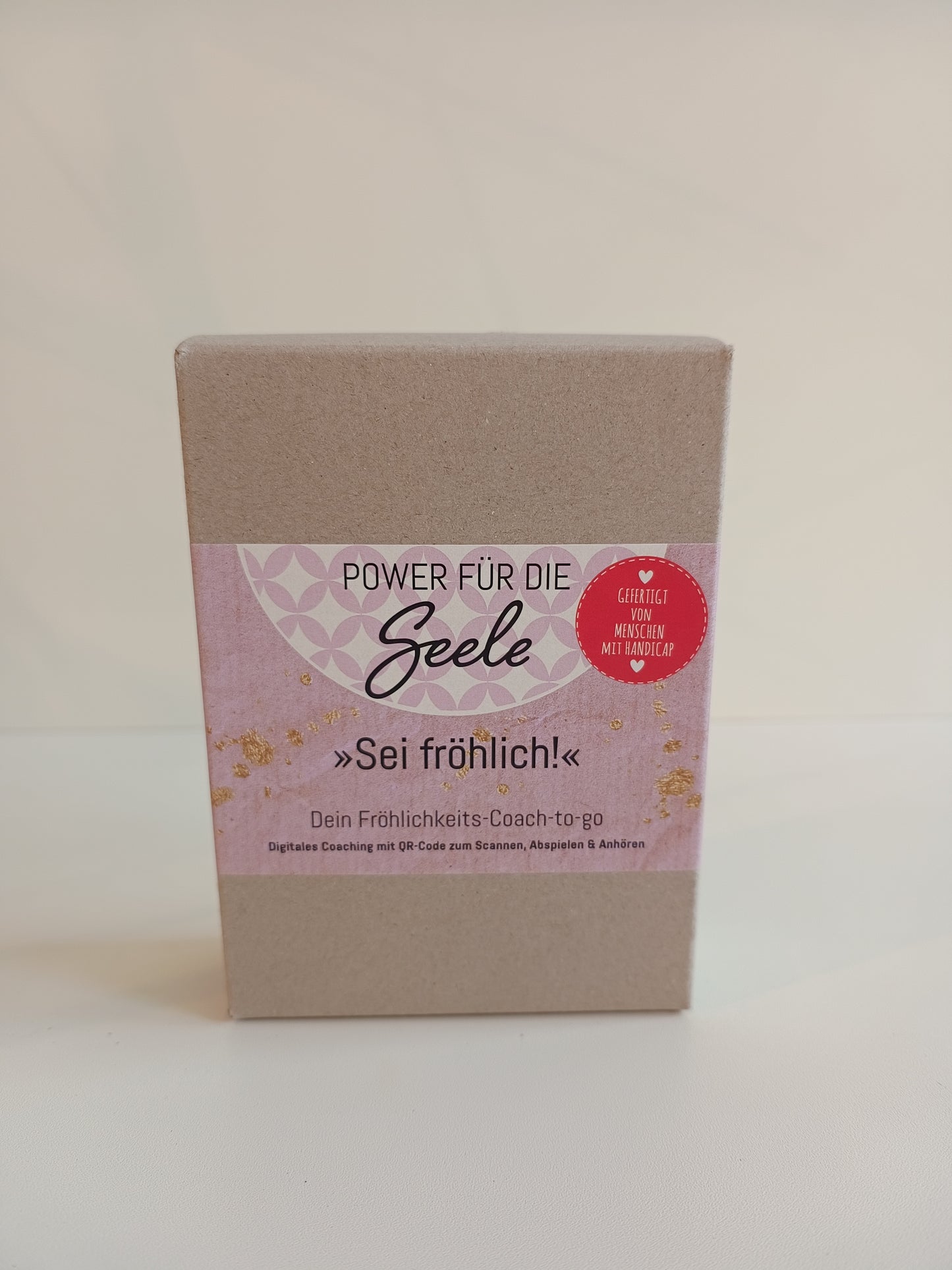 Power für die Seele "Sei fröhlich" Digitales Coaching mit QR-Code