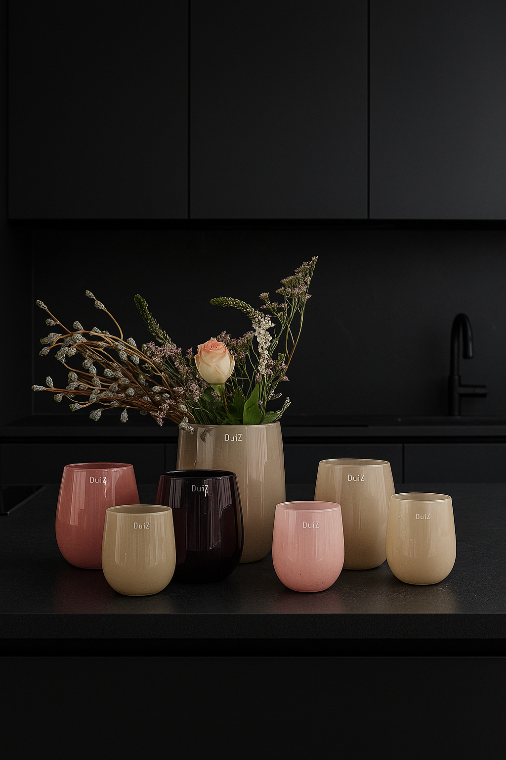 DutZ Barrel in Taupe, Plum und Fuchsia