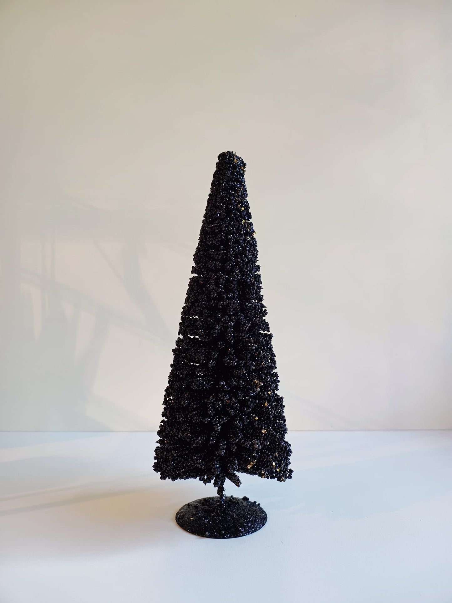 Dekobäume Schwarz und Gold mit Glitzer