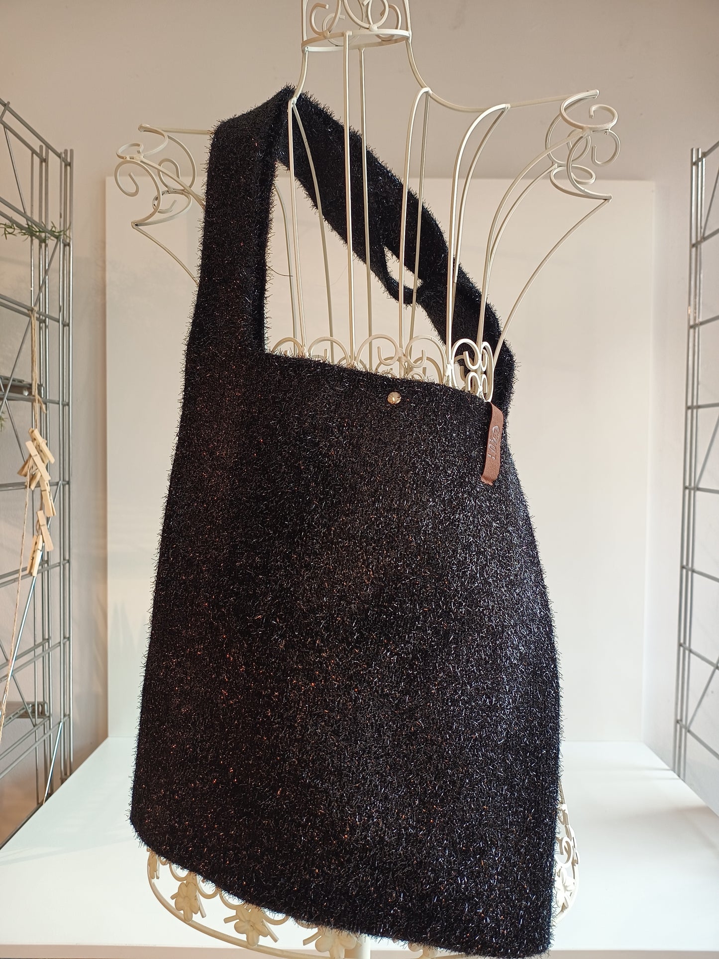 Tasche Lot 83 schwarz Glitzer