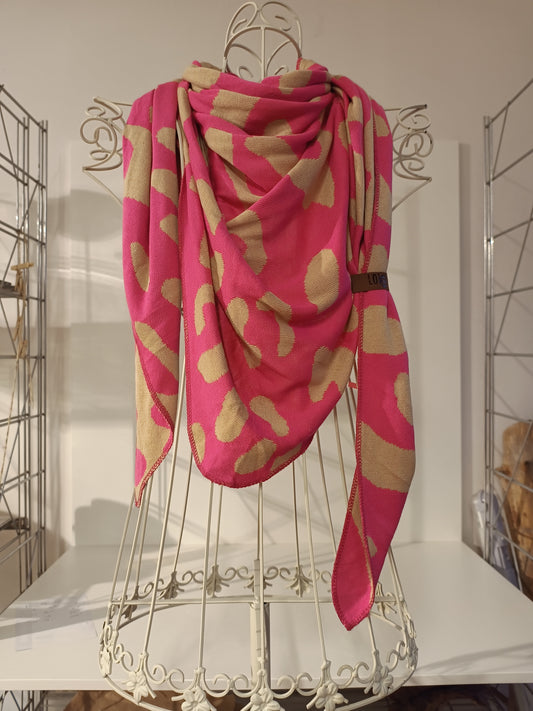 Schal stylisch pink, beige