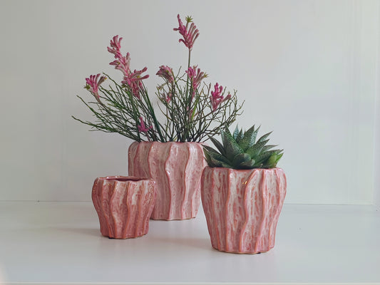 Blumenübertopf "Staubiges Rosa"
