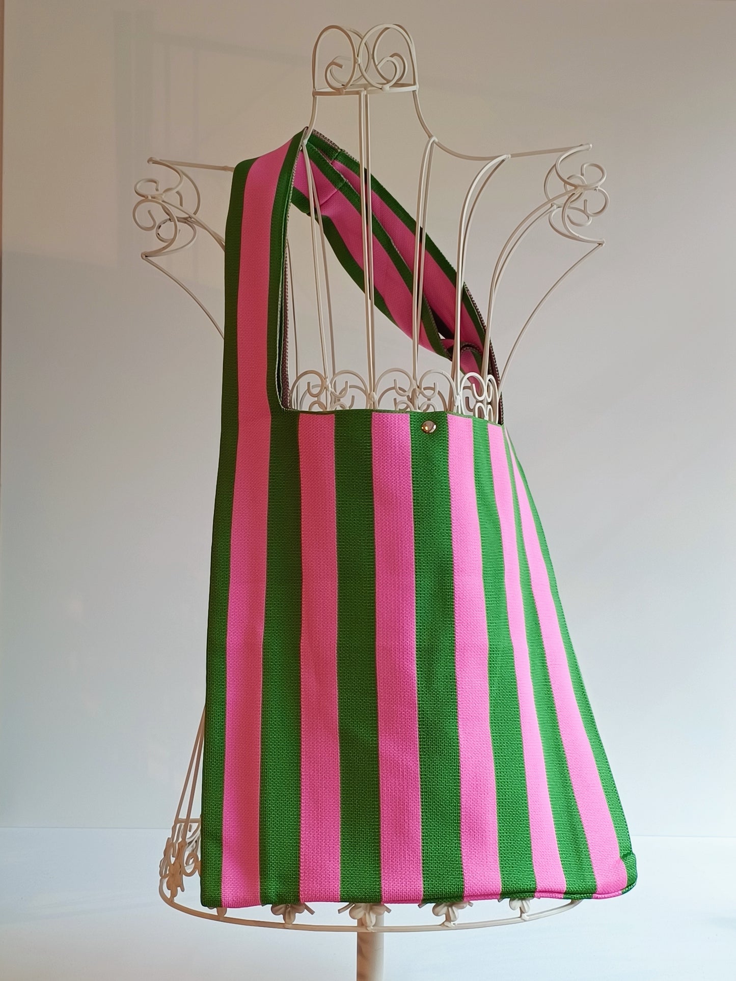 Tasche Lot83 pink/grün gestreift