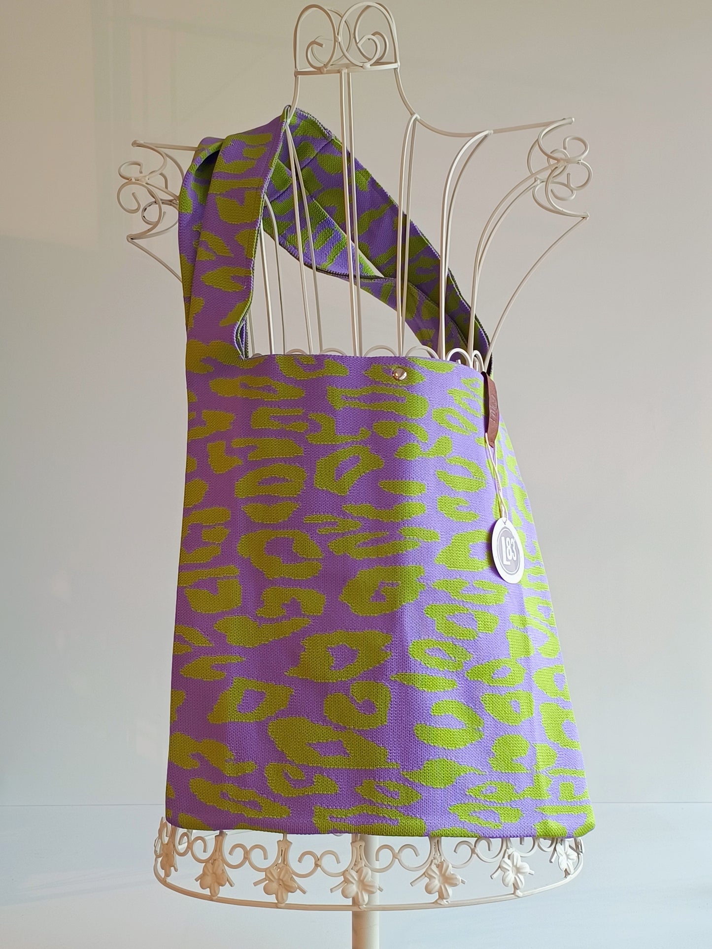 Tasche Lot83 Leomuster lila/grün