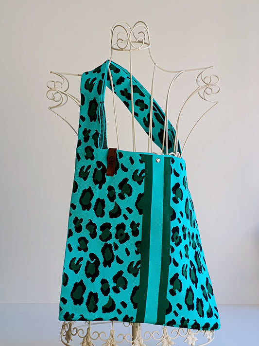 Tasche LOT83 Leo-Look Türkis