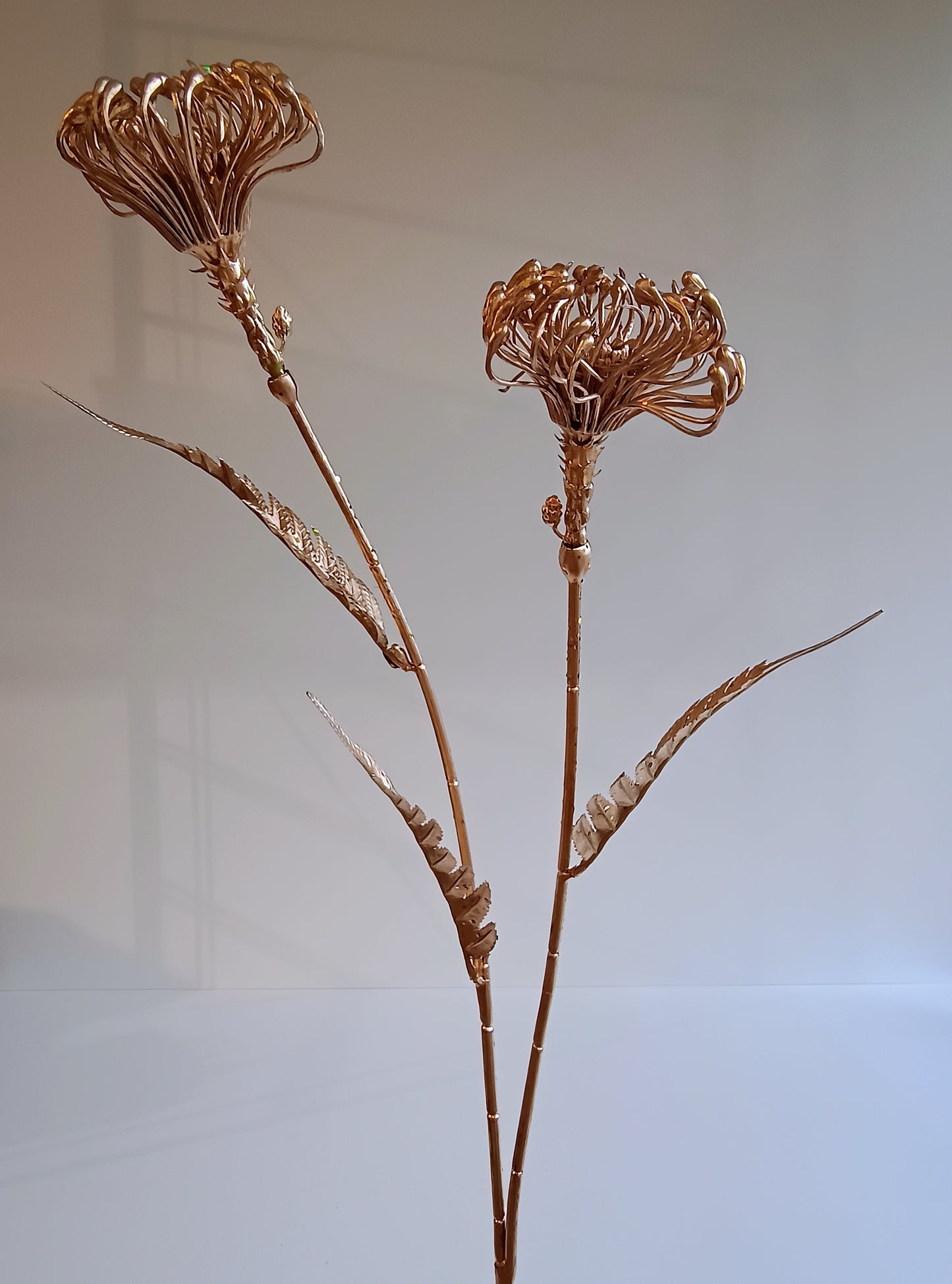 Dekozweig Protea - Gold glänzend