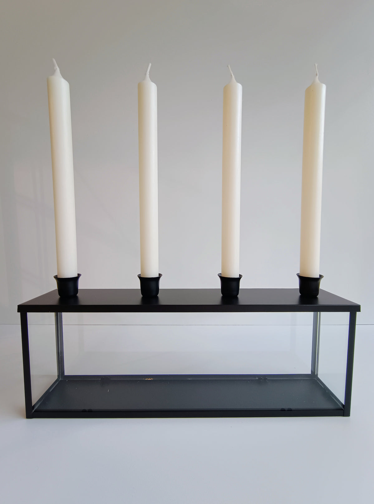 Adventskerzenhalter aus Glas