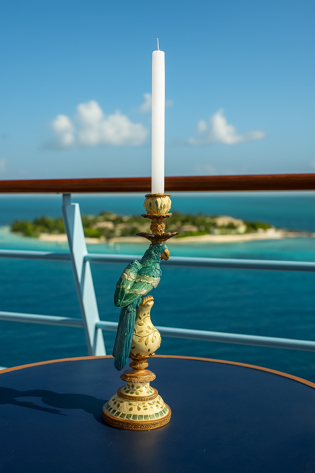 Kerzenständer Papagei