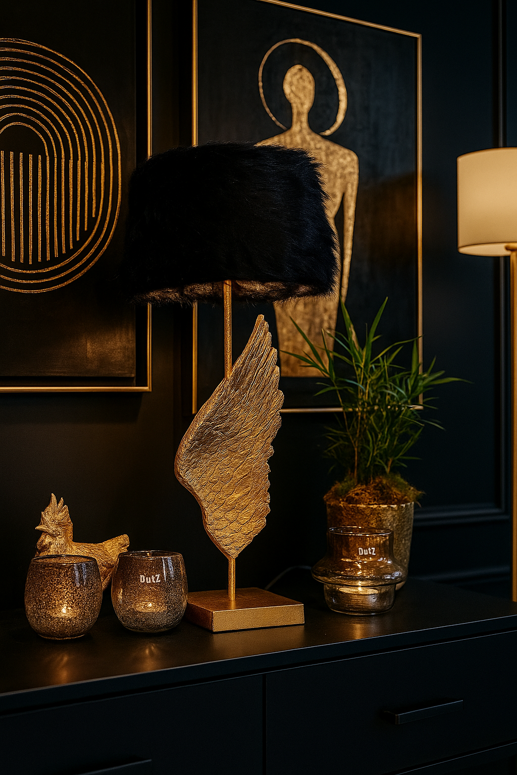 Tischleuchte Golden Wings