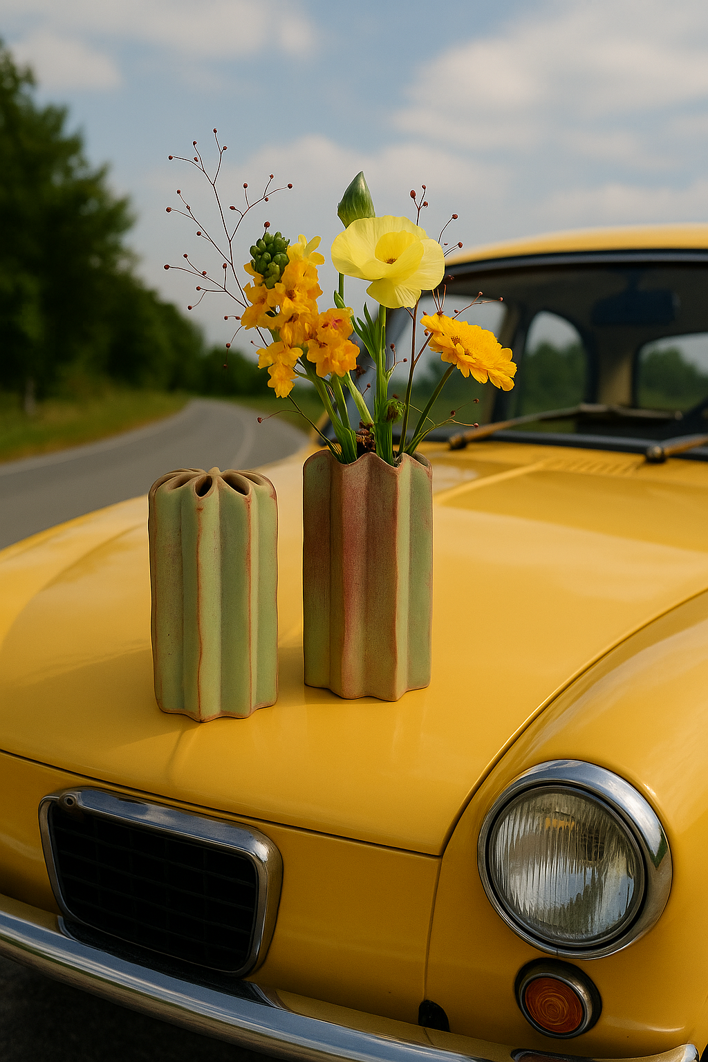 Vase "Marte Green" von PTMD