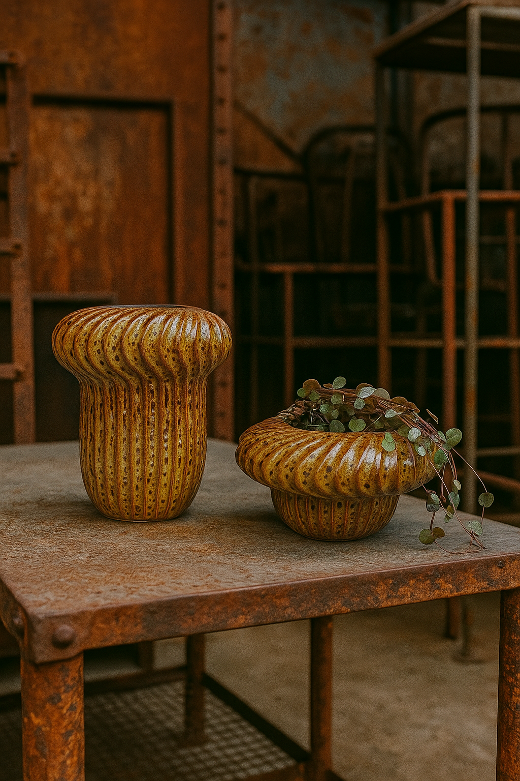 Übertopf und Vase "Sindi Yellow" von PTMD