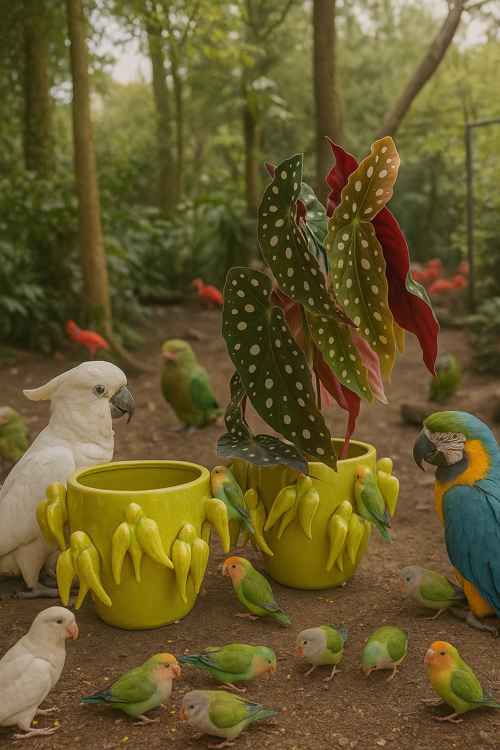 Übertopf "Emmelyn Green Birds" von PTMD