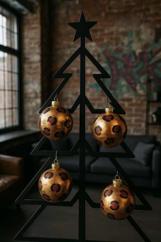 Weihnachtskugeln im Leo-Design